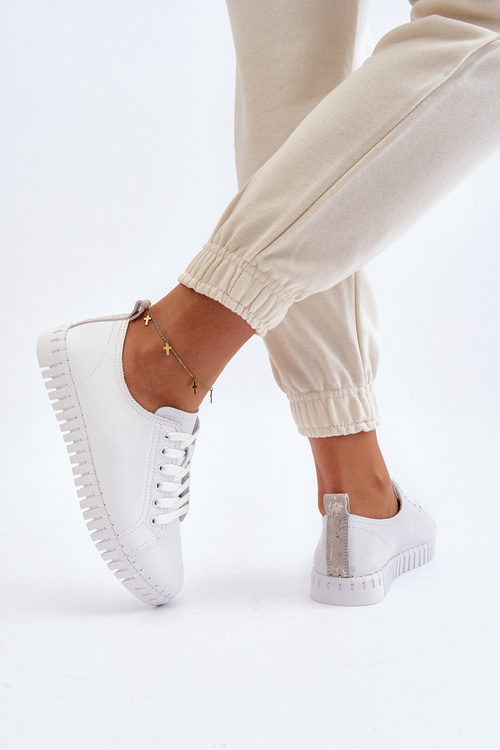 Biela dámska kožená teniska Xenobia