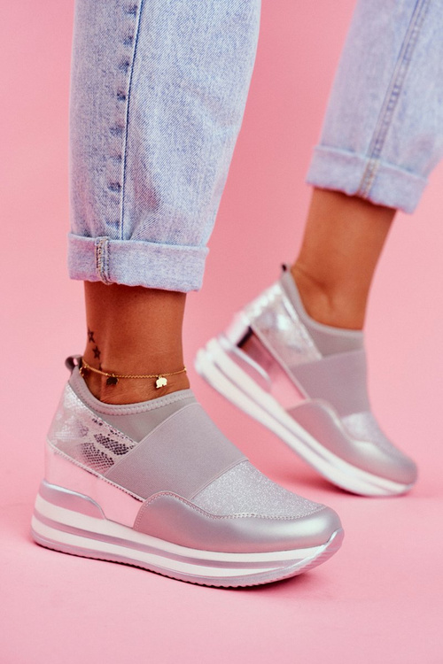 Dámská Sportovní Obuv Na Klinu Šedé Cold Play