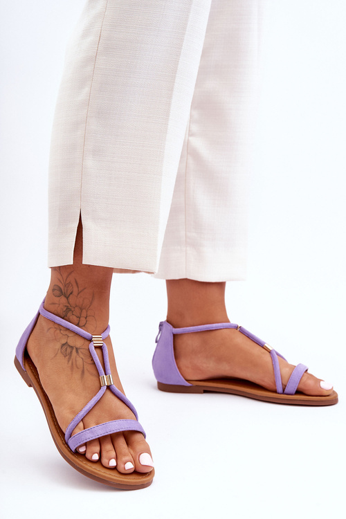 Dámske ploché sandále pre hrad Jullie Purple