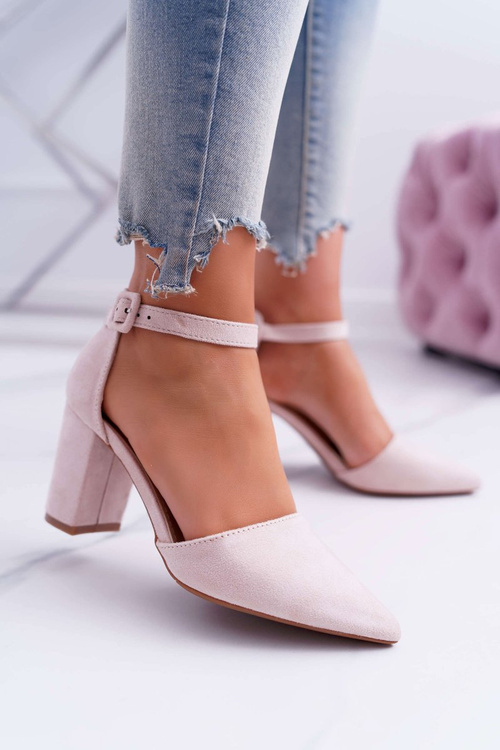 Dámske pumpy na stĺpe v Spitz Beige Madamstyle