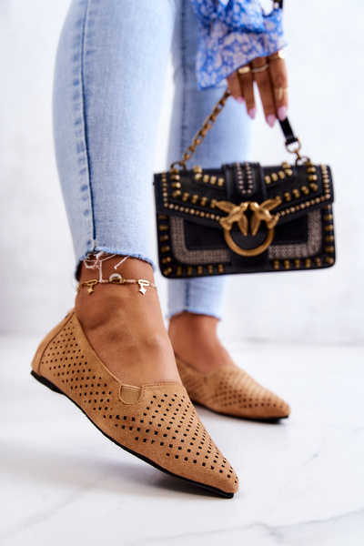 Dámské prolamované baleríny Slip-on Camel Rosario