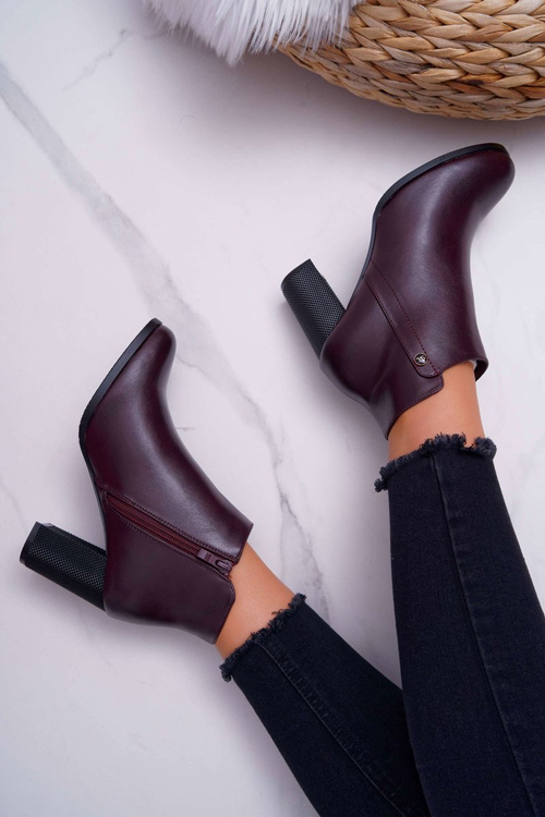 Dámske vysoké podpätky Sergio Leone Burgundsko BT518