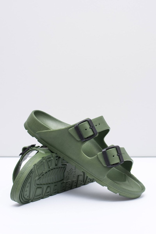 Pánske olivové záhradné svetlo flip -flops