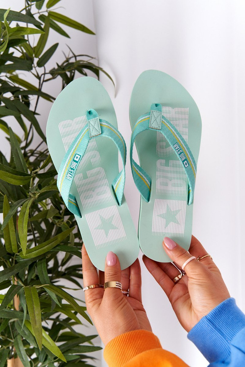 Dámska flip -flops veľká hviezda HH274A061 svetlo zelená