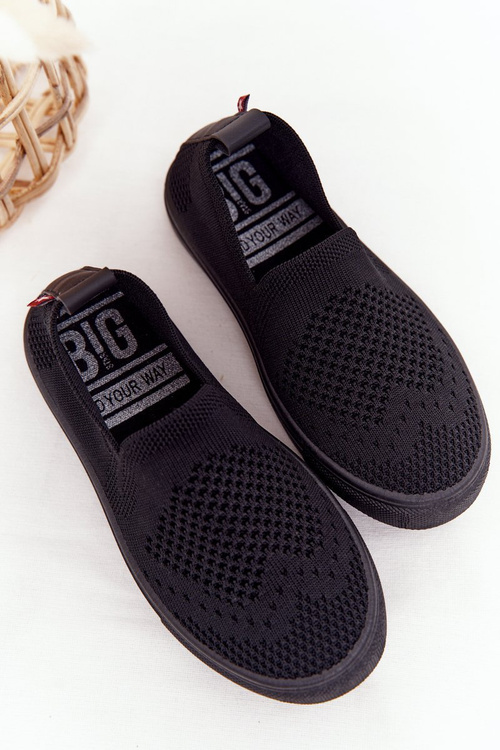 Dětské Nazouvací Tenisky Slip-On Big Star HH374107 Černé