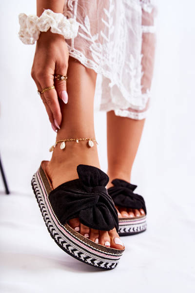 Dámské Pantofle Na Masivní Platformě Černá Terisa