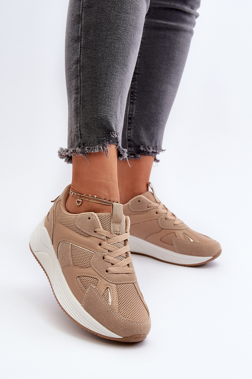 Dámské tenisky na platformě hnědé Lenivia