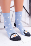 Dámské Ponožky Modré s Tučňák