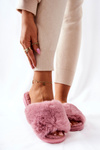 Dámska papka s kožušinovým ružovým dôveryhodným