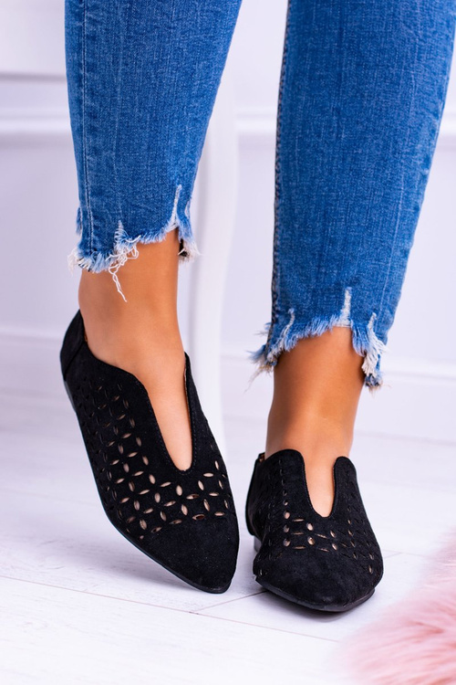 Lu Boo Black Suede Women's Slip -Shop Synthia Synthia