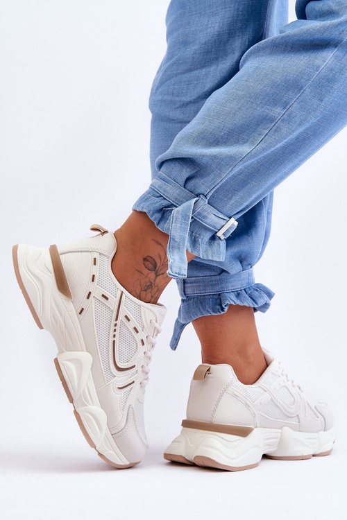 Dámske športové topánky tenisky béžové feluci