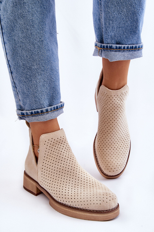 Subcrew Openwork ploché podpätky beige angie