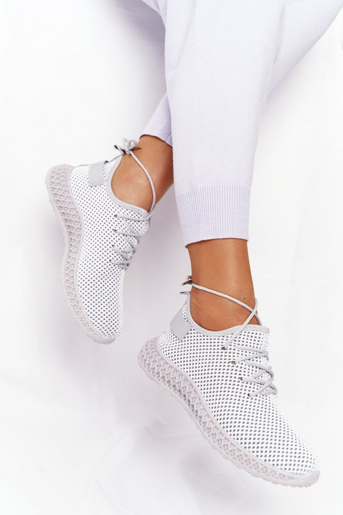 Dámske športové topánky skĺznuté sivé utečte