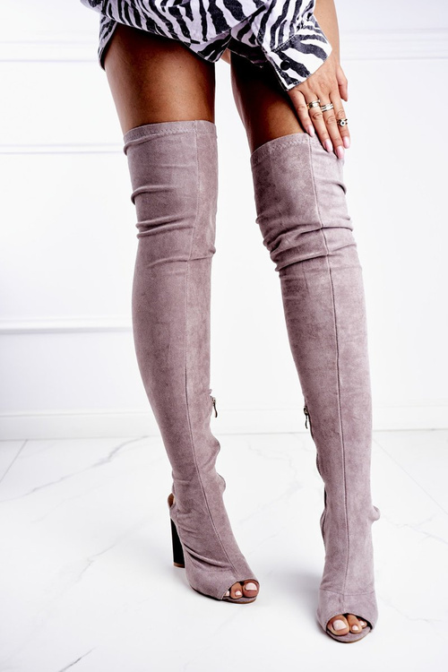 Dámske topánky na semišovom poste Lu Boo Gray Aramis