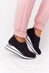 Prolamovane Klínové Tenisky Sneakers Slip-On Černé Sophia