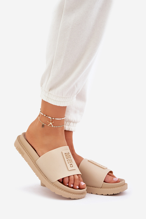 Dámské pantofle Big Star LL274A210 Béžové