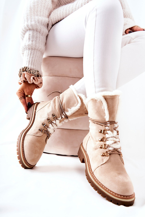 Boty Trapper Zateplené Béžové Nelby