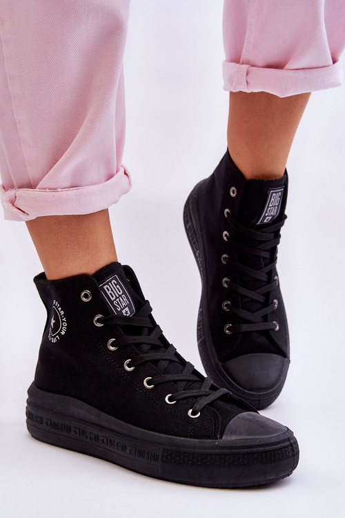 Dámské vysoké tenisky Big Star LL274A182 Černé
