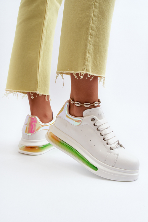 Dámske Kožené Tenisky GOE NN2N4029 Biele