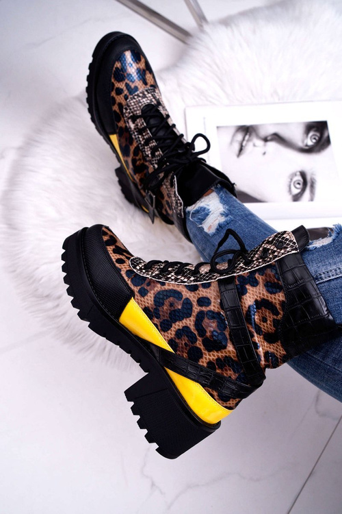 Dámské Kotníkové Boty Leopard Femida