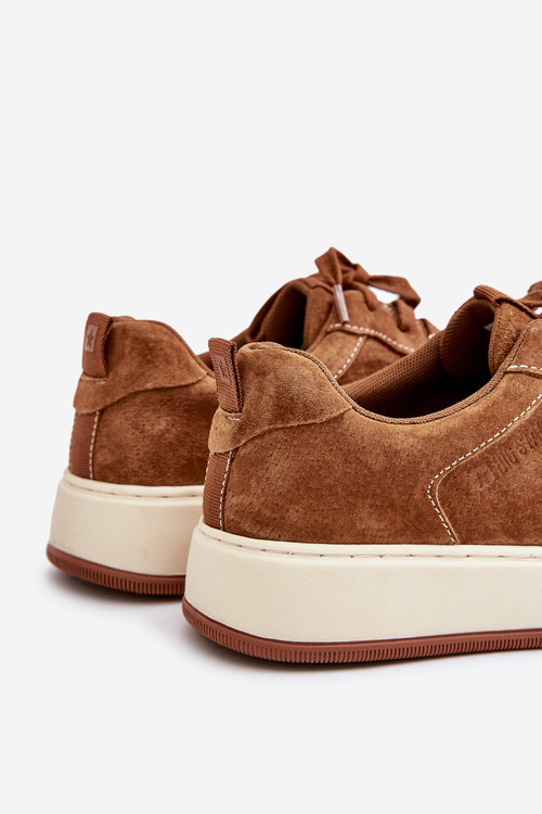 Pánske Sneakersy Na Platforme Zamszové Big Star OO174014 Hnedé