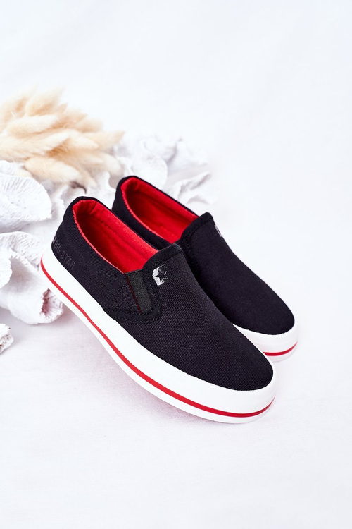 Dětské Nazouvací Tenisky Slip-On Big Star HH374013 Černé