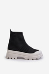 Dámské boty se štěrbinovým svrškem v černé barvě Fiename