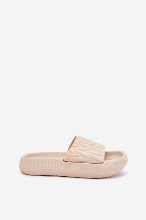 Dámské Pěnové Pantofle Na Platformě Béžové Vanesha