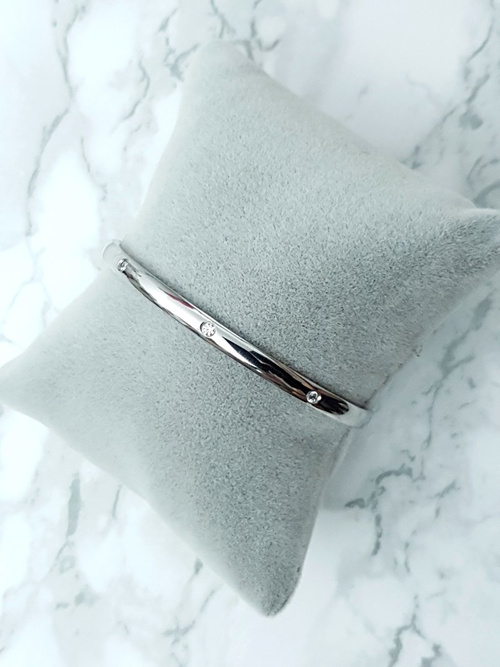 Dámsky oceľový náramok s zirkónmi strieborná ursa