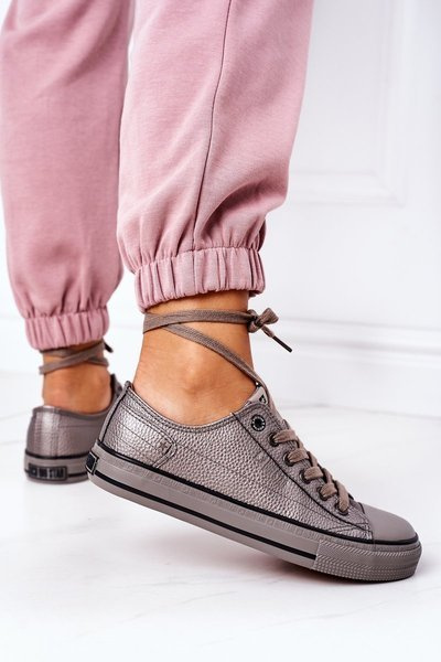 Dámske kožené tenisky Big Star II274003 Graphit