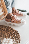 Detské tenisky na suchý zips Veľká hviezda JJ374054 Pink