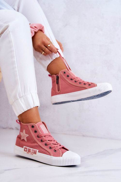 Klasické vysoké tenisky Big Star JJ274382 Růžová