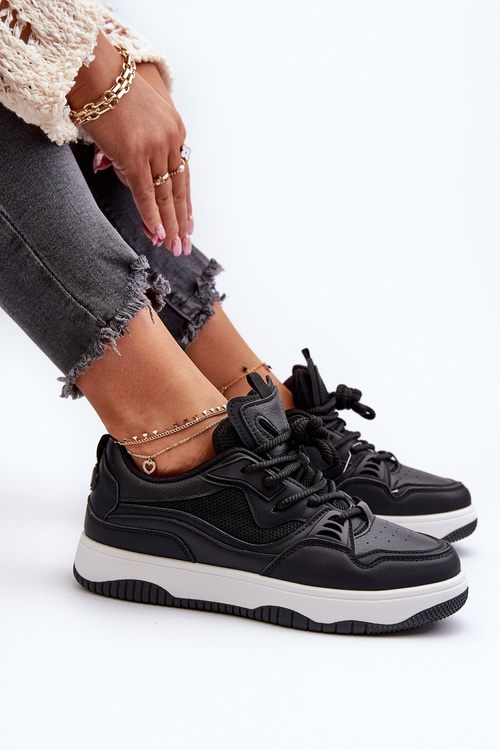 Dámske tenisky na platforme čierne Etnaria