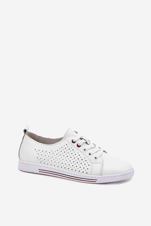 Kožené Poltopánky Dámske S.Barski LR51-587 Biely