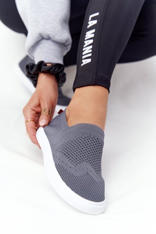 Dámské Tenisky Slip-on Big Star FF274A607 Šedé