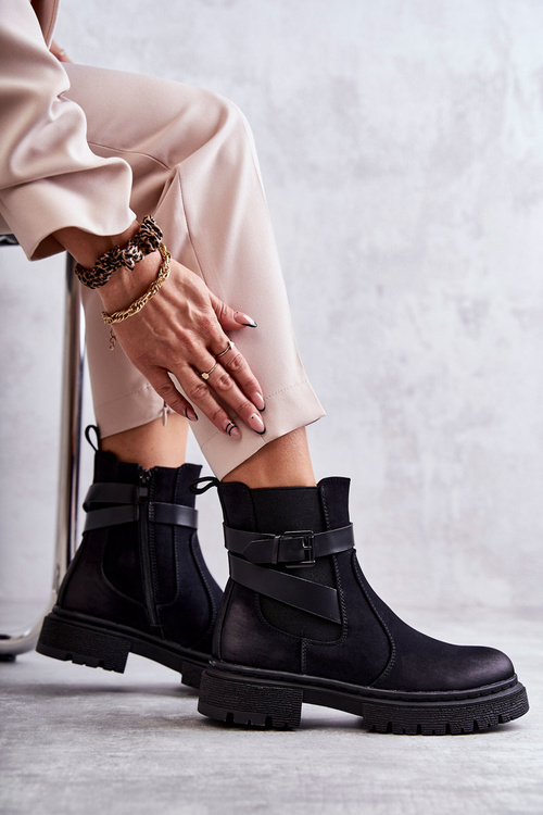 Izolované topánky pre dámske topánky Chelsea s čiernym pásom Jose