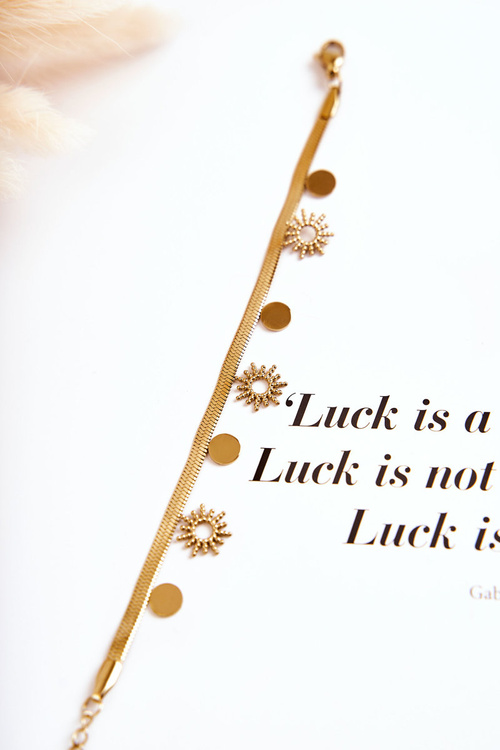 Dámske nastaviteľné náramok na slnko a zlaté koleso