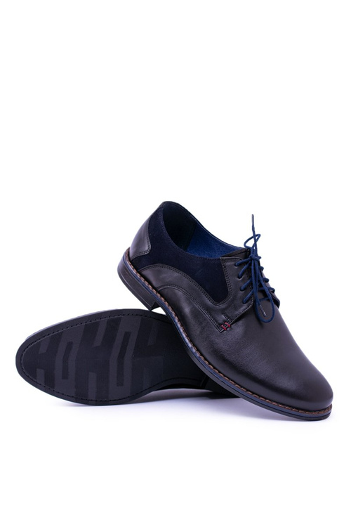 Nikopol Černé kožené pánské boty Zinedine