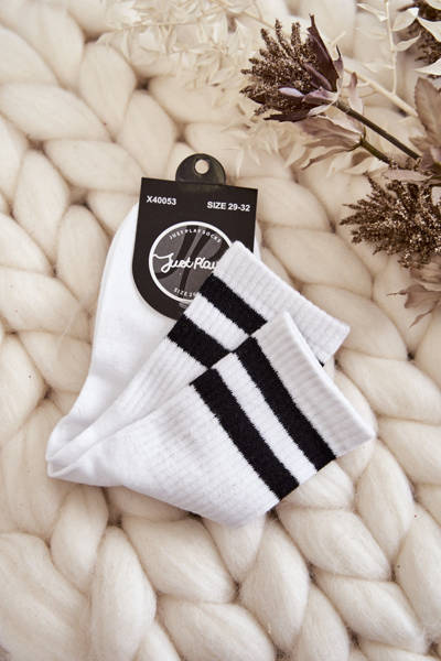 Mládežnícke športové ponožky biele ponožky