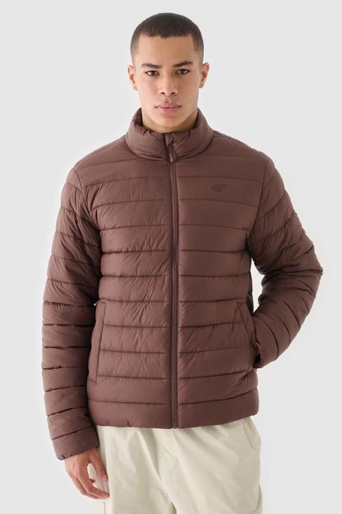 Pánská Přehozová Bunda Se Syntetickou Výplní Hnědá 4F 4FWAW24TDJAM483-80S