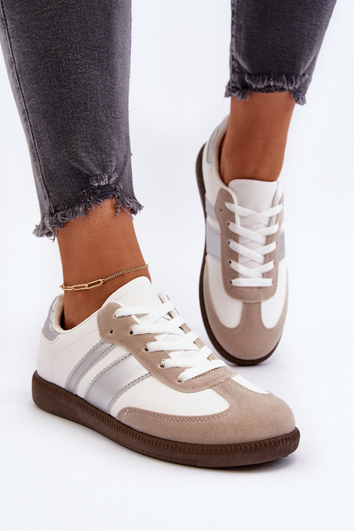 Dámske nízke športové topánky Sneakers Biele Cafala