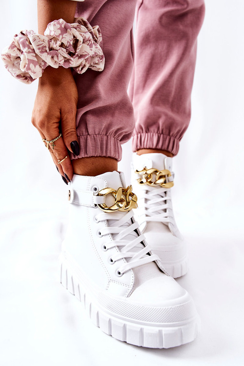 Vysoké Tenisky Na Platformě Bílé Standies