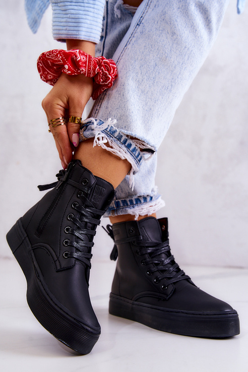 Dámské Vysoké Tenisky BIG STAR II274096 Černé