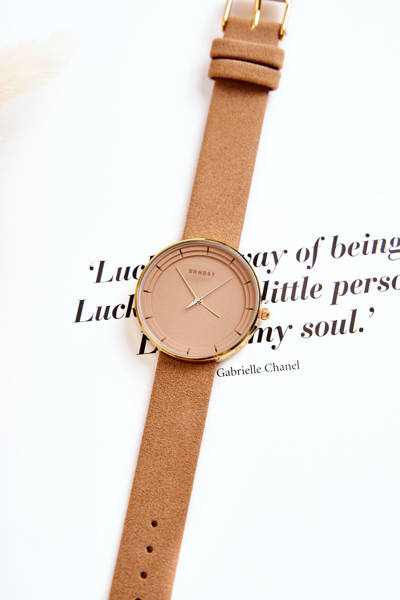 Dámské analogové Semisove hodinky bez niklu Ernest béžový