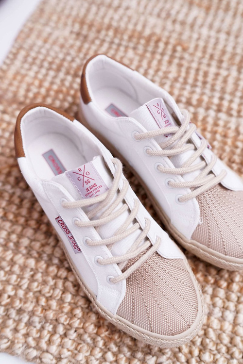 Nízké Dámské Tenisky Cross Jeans Bílé DD2R4095