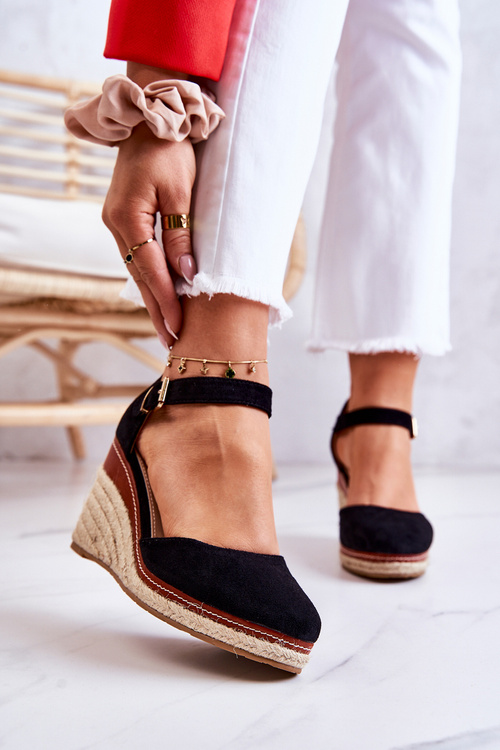 Dámské Espadrilky Na Klínu Černá Tamarill