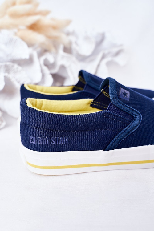 Dětské Nazouvací Tenisky Slip-On Big Star HH374011 Tmavě Modré