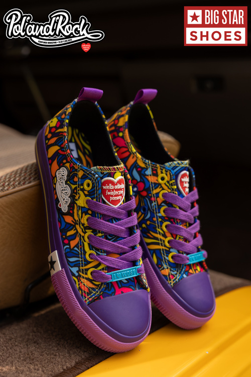 Tenisky Pol'and'Rock Festival X Big Star SS274905 Fialové