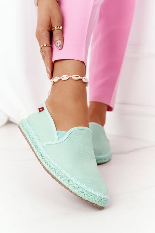Espadrilles na pletenej výške veľkej hviezdy DD274A141 zelená