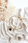 Dámsky oceľový oceľový náramok Clover Gold